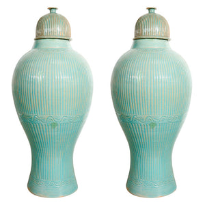 Moorish Turquoise Ceramic Vases