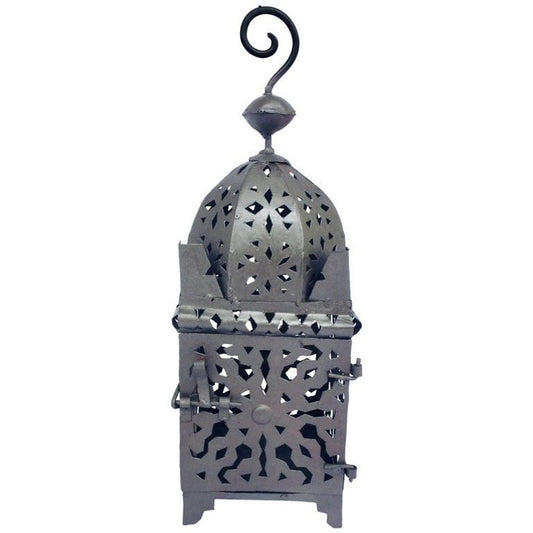 Moroccan Hurricane Metal Candle Lantern Indoor or Outdoor