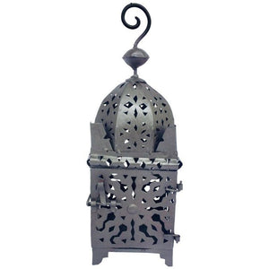 Moroccan Hurricane Metal Candle Lantern Indoor or Outdoor