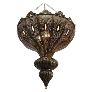Large Vintage Brass Moroccan chandelier