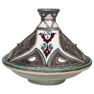 Moroccan Ceramic Tajine from Fez