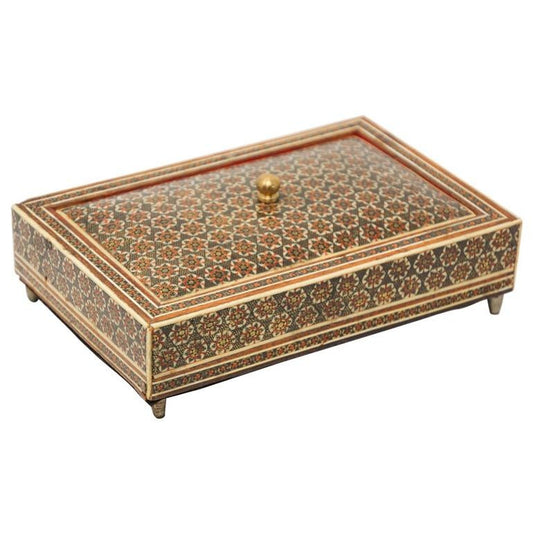 Moorish Decorative Sadeli Micro Mosaic Inlaid Jewelry Box