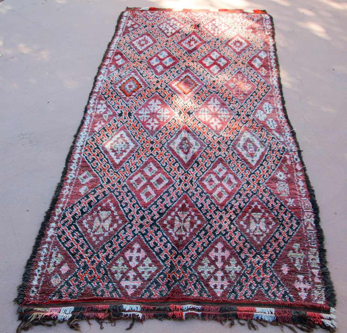 1960s Moroccan Berber Rug Pink Vintage Rehmana Marrakech Carpet