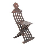 19th Century Moorish Egyptian Pearl Inlaid Folding Chair