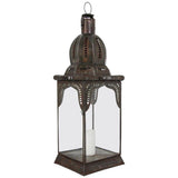 Moroccan Lantern in Metal and Clear Glass