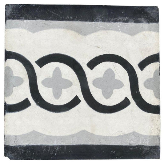 Moroccan Encaustic Cement Tile Sample with Modern Design