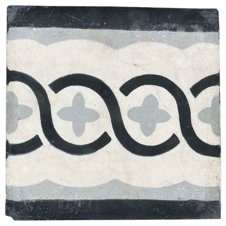 Moroccan Encaustic Cement Tile Sample with Modern Design