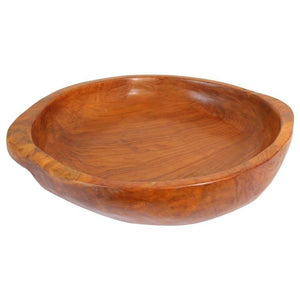 Large Vintage Hand Hewn Organic Teak Bowl