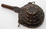 Antique African Moroccan Tribal Carved Wood Flask 19th C.