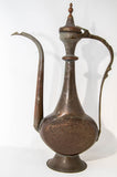 Antique Islamic Middle Eastern Qajar Persian Copper Ewer 19th Century