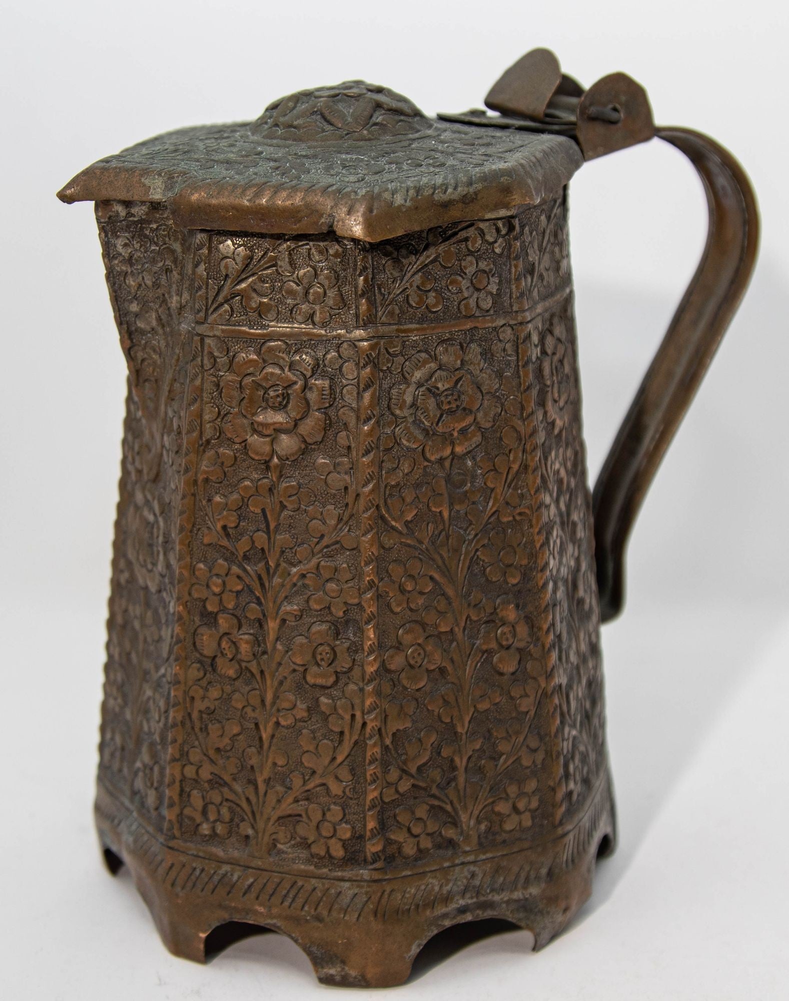 Antique Indo-Persian Copper TeaPot 19th Century