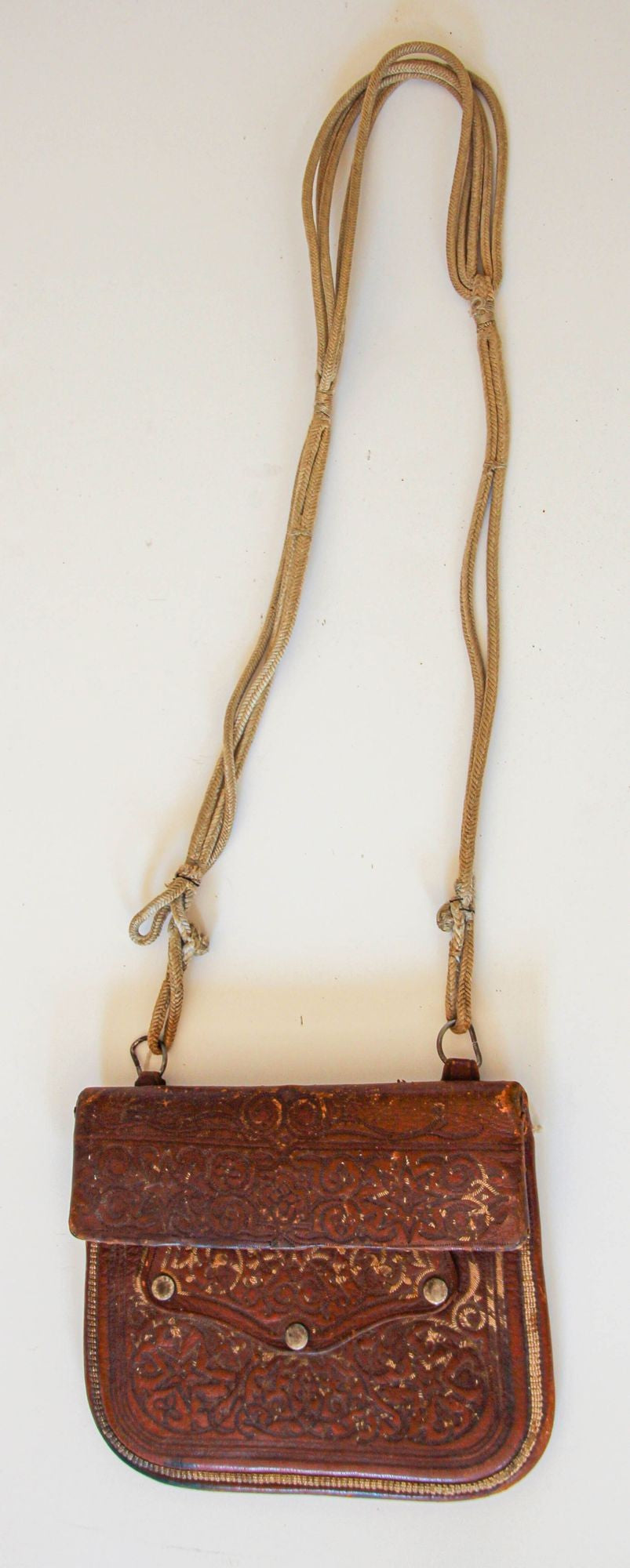African Leather Tribal Shoulder Bag