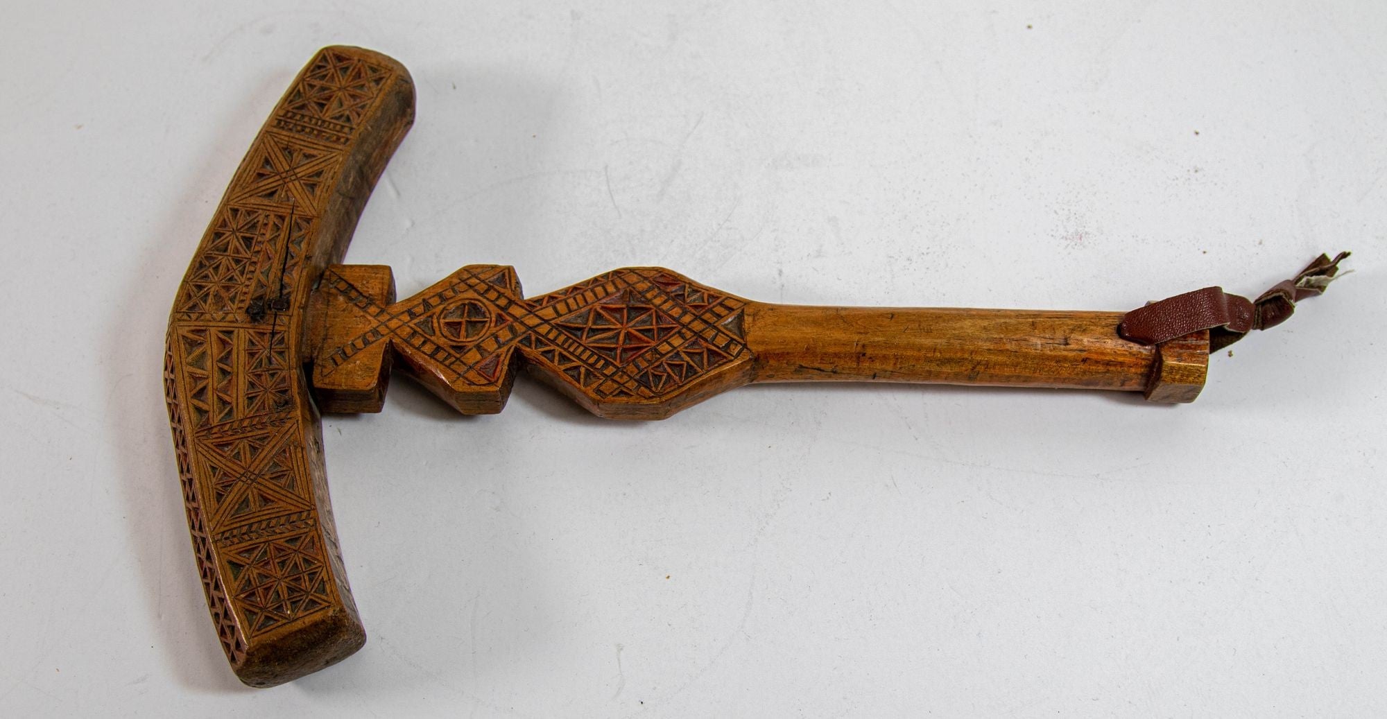 Moroccan Berber Wooden Sugar Hammer Marteau a Sucre Deggaga