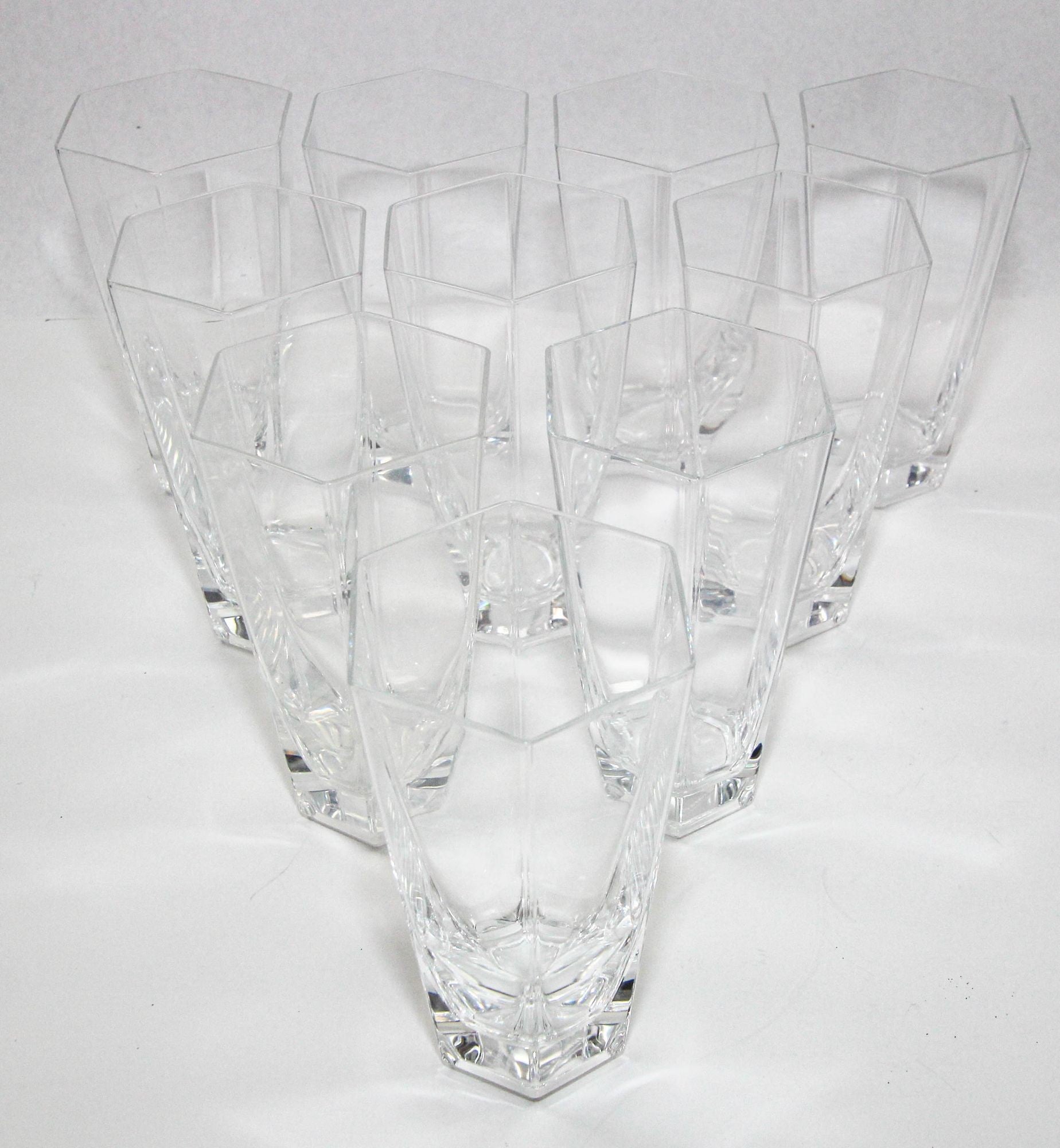 Frank Lloyd Wright by TIFFANY Crystal Tumbler Highball Glasses Barware