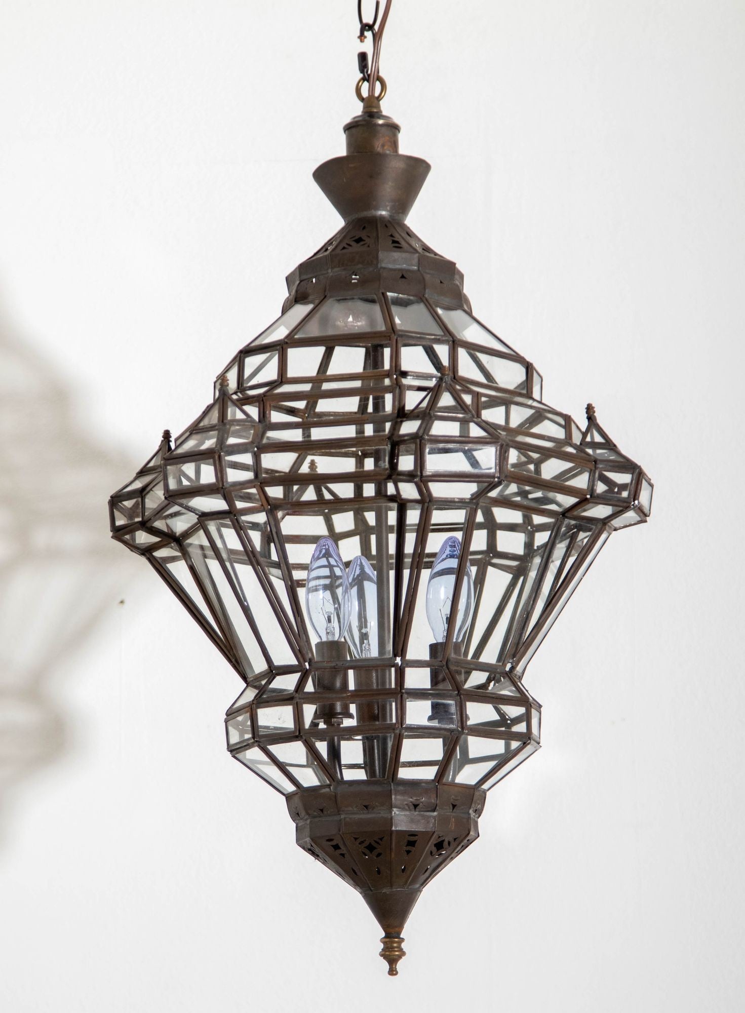 Moroccan Clear Glass Lantern Moorish Granada Spanish Style