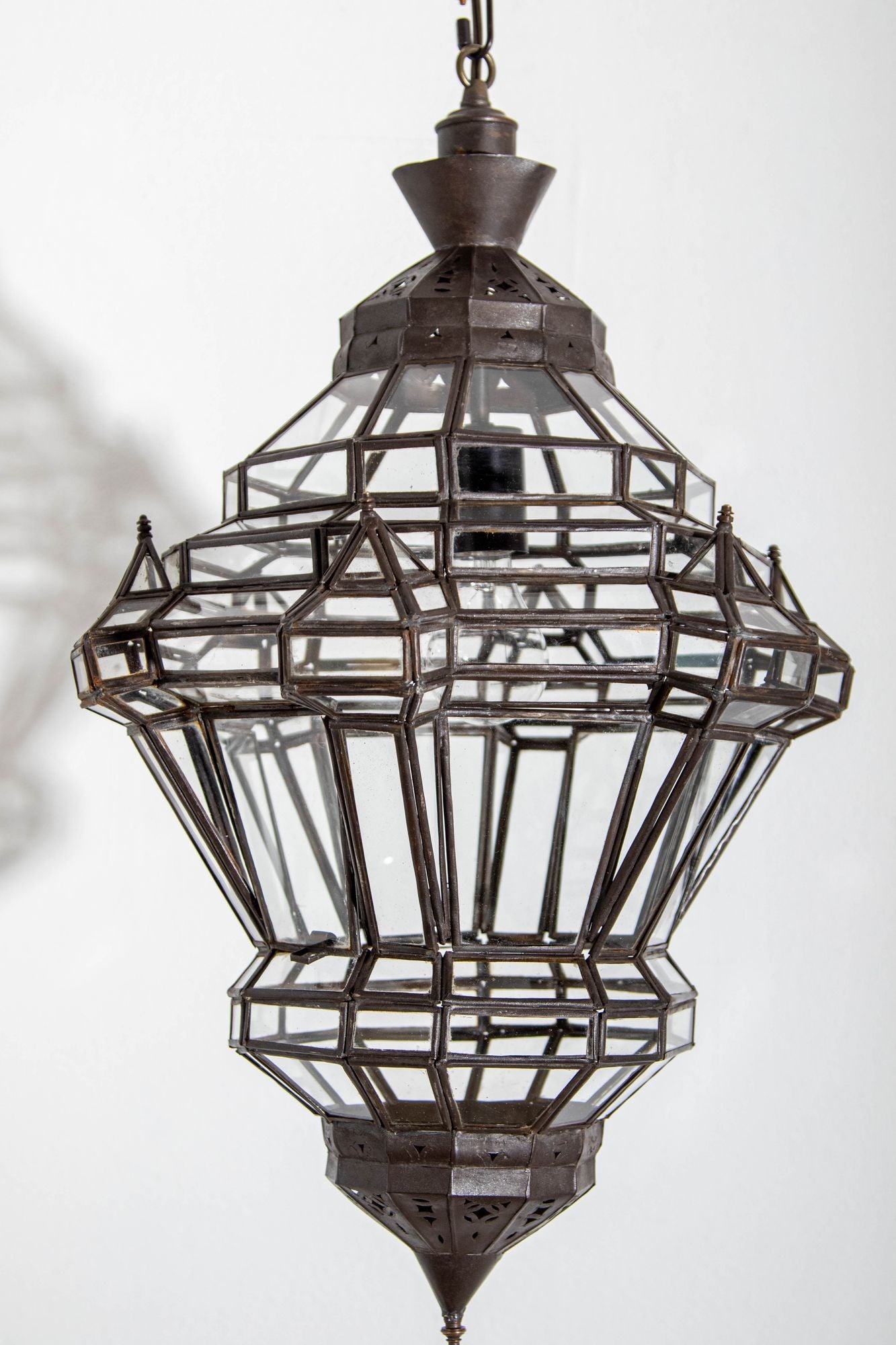Moroccan Clear Glass Lantern in Moorish Style