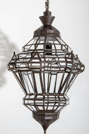 Moroccan Clear Glass Lantern in Moorish Style