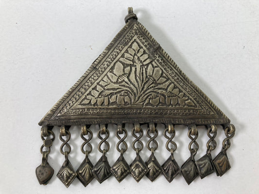 1920s Antique Silver Repousse Talisman Holder from Berber Tribes