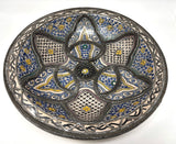Antique Moroccan Moorish Handcrafted Ceramic Bowl Dish from Fez