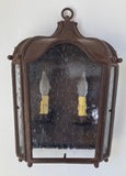 Iron Wall Lantern Antique Rust with Glass 1 of 6 for Outdoor European Style