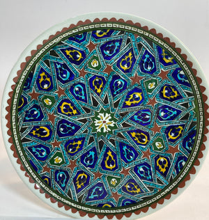 Hand Painted Ceramic Decorative Moorish Plate 1950s