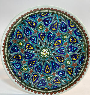 Hand Painted Ceramic Decorative Moorish Plate 1950s