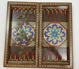 Moorish Persian Inlaid Micro Mosaic Backgammon and Chess Board