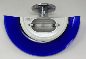 Postmodern Italian Cobalt Blue Murano Glass & Chrome Wall Sconce, 1980s 1 of 7