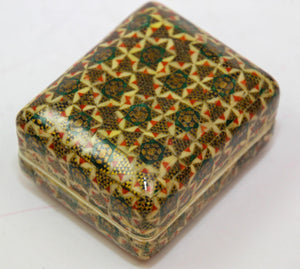 Handmade Vintage Wooden Khatam Indo Persian Box