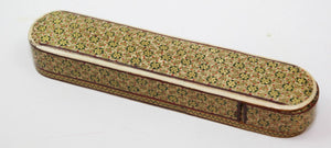 Antique Handmade Khatam Wooden Pen Box