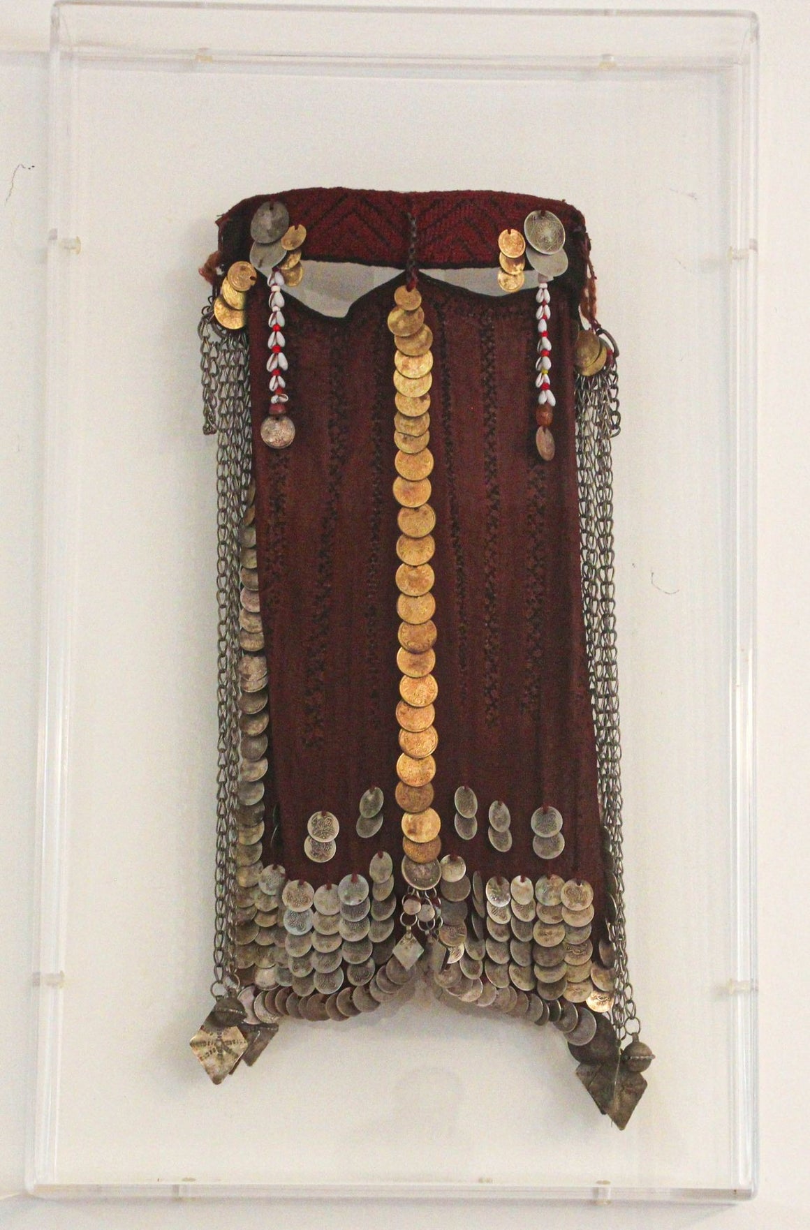 Islamic Face Veil, Egyptian Bedouin Desert Garment Nikab Framed Collectible
