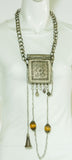 Antique Moroccan Ethnic Talisman Silver Amulet Box Holder