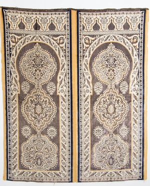 Antique Moroccan Moorish Silk Textile Tapestry Wall Hanging Hiti 19th C.