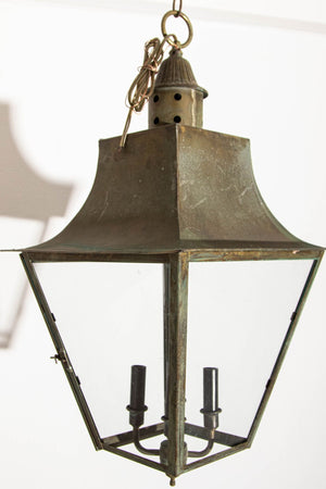 Verdigris Copper Brass Hanging Hall Lantern