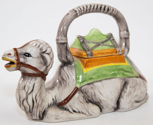 Vintage Hand Painted Resting Camel Porcelain Tea Pot