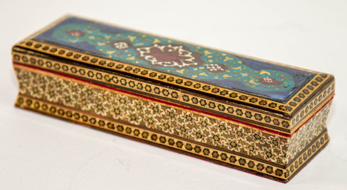 Micro Mosaic Moorish Inlaid Jewelry Pen Box