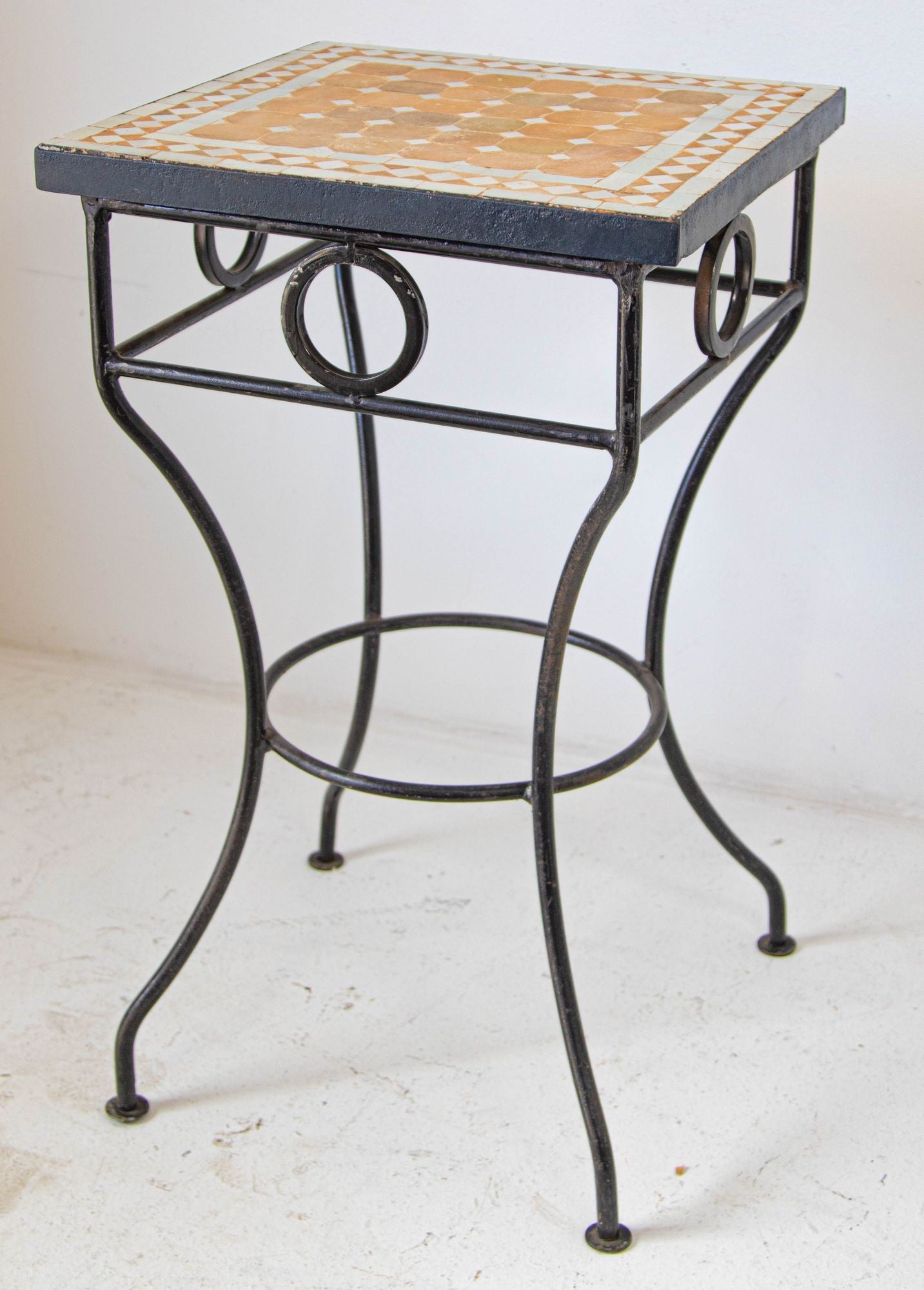 Vintage Moroccan Mosaic Outdoor Tile Table