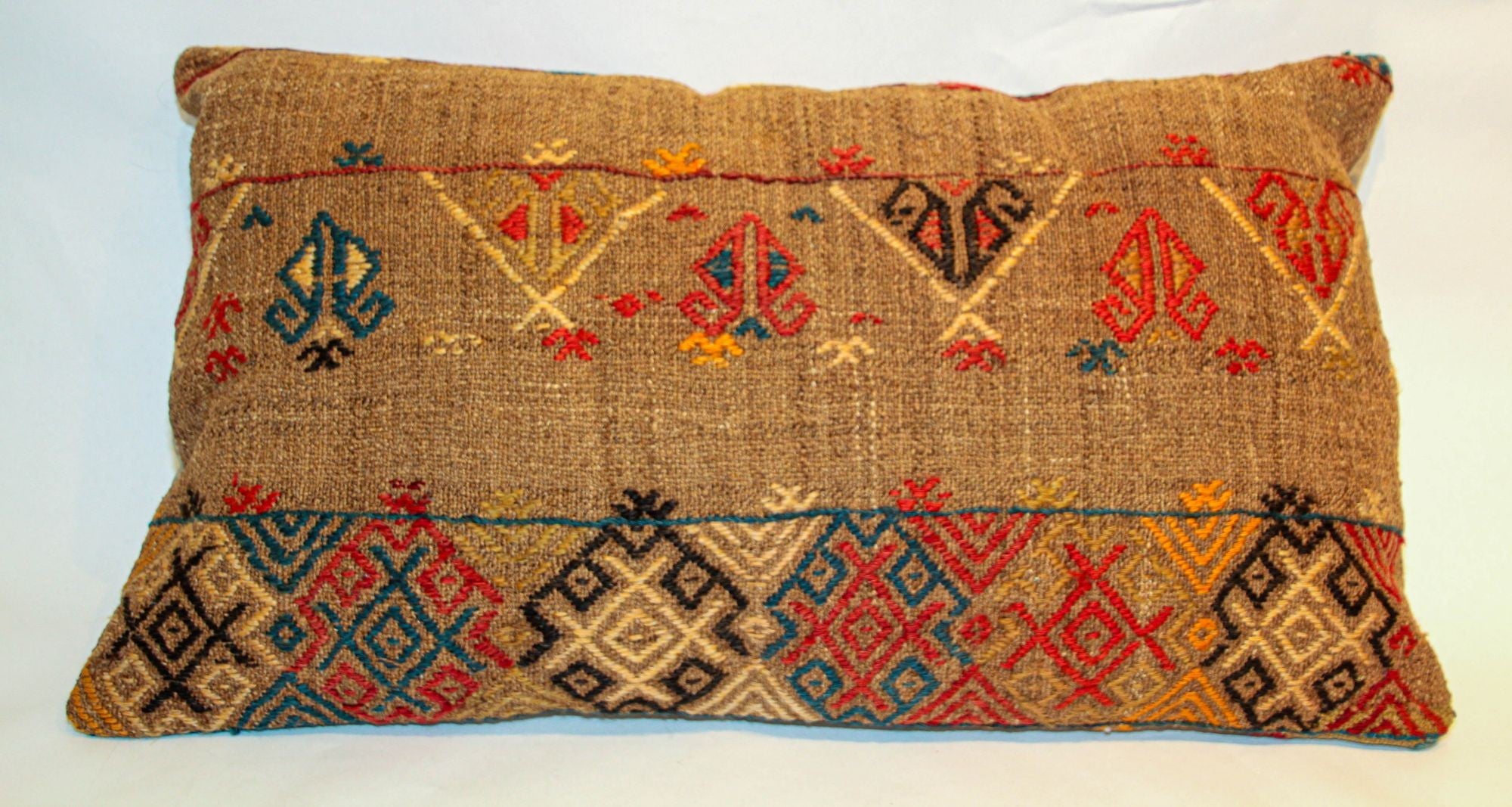 Vintage Moroccan Berber Pillow Hand-woven Rug Pillow