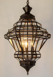 Vintage Moroccan Clear Glass Lantern Moorish Granada Spanish Style