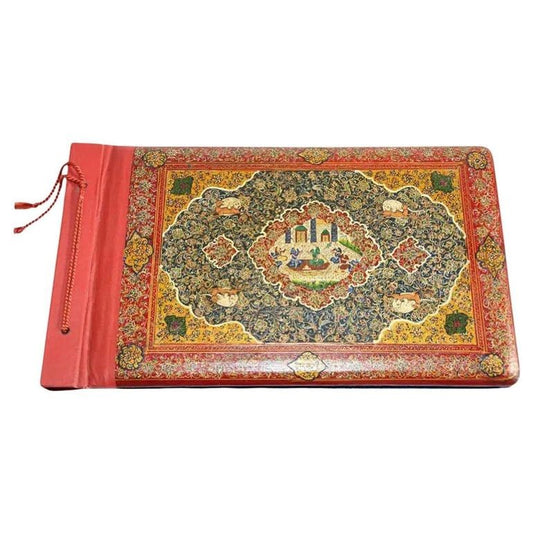 Antique Persian Qajar Lacquer Papier-Mâché Photo Album, circa 1890–1910