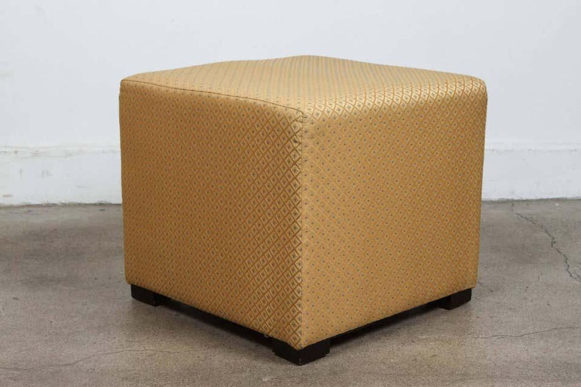 Cube Upholstered Stool Moroccan Ottoman Poufs