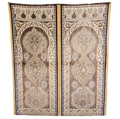 Antique Moroccan Moorish Silk Textile Tapestry Wall Hanging Hiti 19th C.