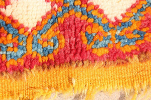 1960s Vintage Orange Moroccan Berber Rug