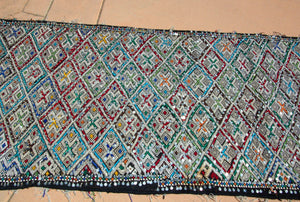 1950s Vintage Zemmour Moroccan Rug Berber Runner, 3ft x 16.4ft long
