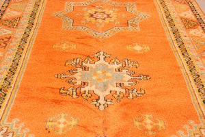 Moroccan Berber Rug Burnt Orange 16ft Long 1960s