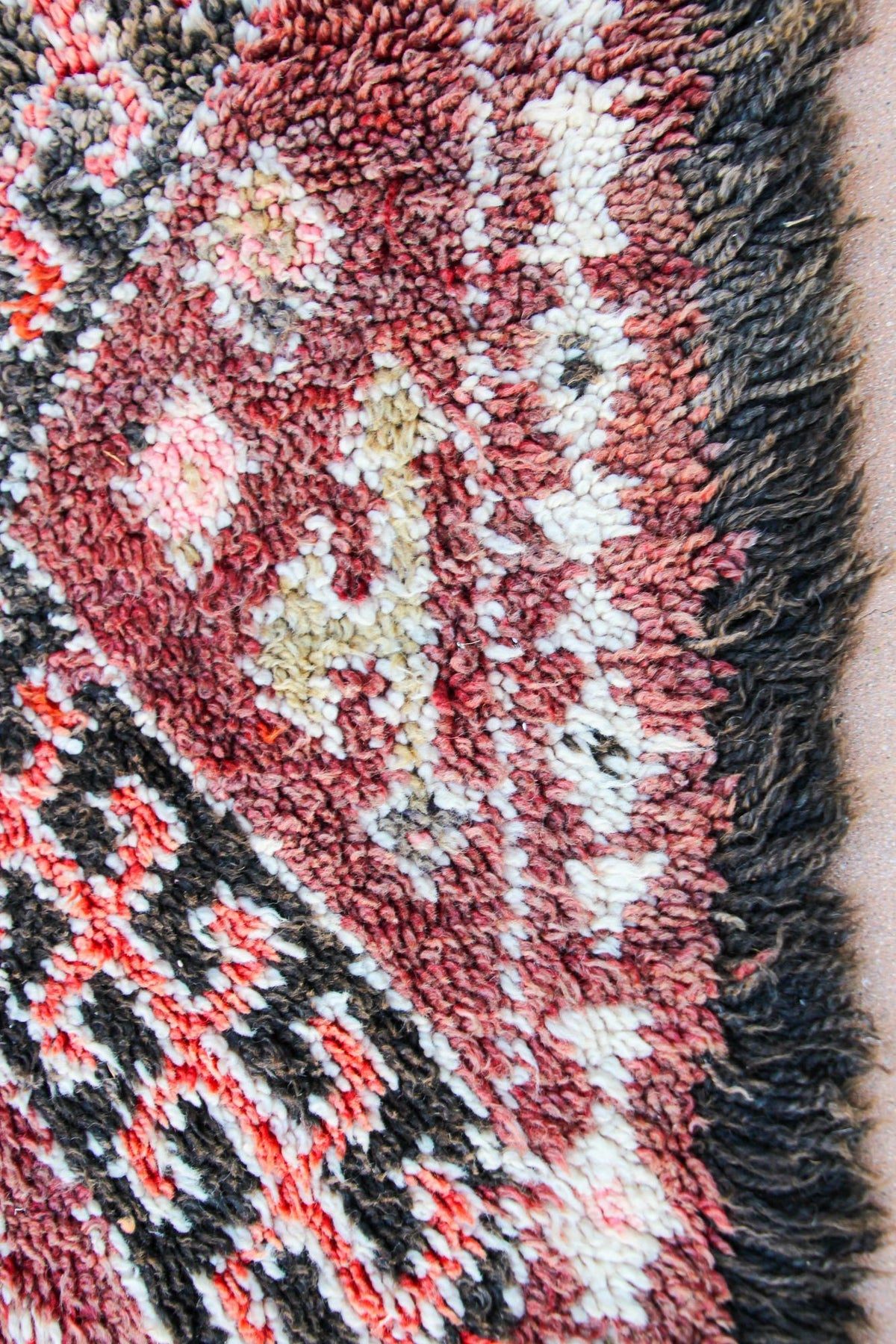 1960s Vintage Moroccan Berber Rug by Berber Tribes, Hand-Woven Wool