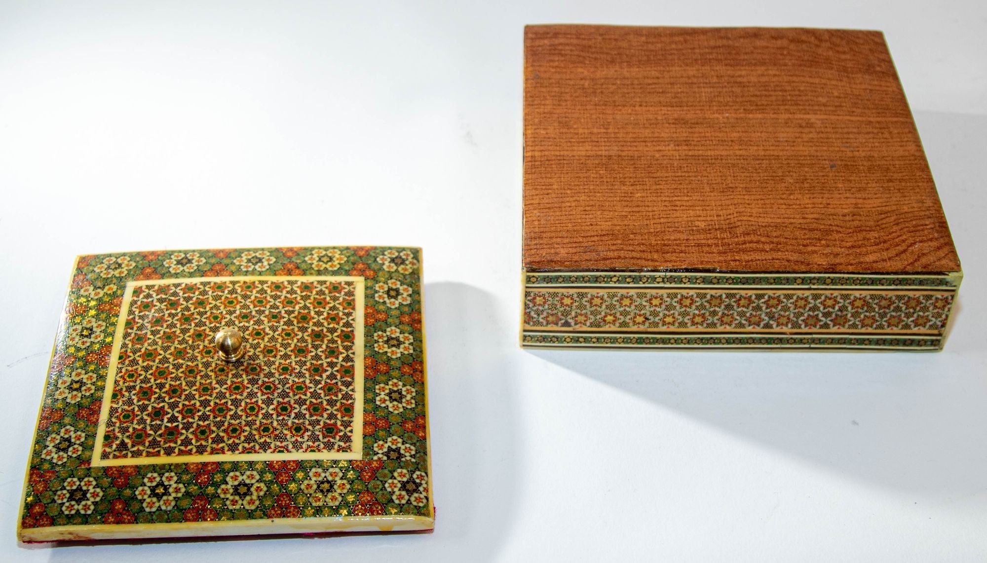 1950s Anglo Indian Micro Sadeli Mosaic Inlaid Jewelry Box