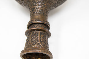 Antique Tinned Copper Indo-Persian Islamic Vase 19th Century