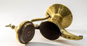 Antique Islamic Dallah Arabic Turkish Brass Coffee Pot or Tea Pot
