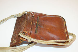 African Leather Tribal Shoulder Bag